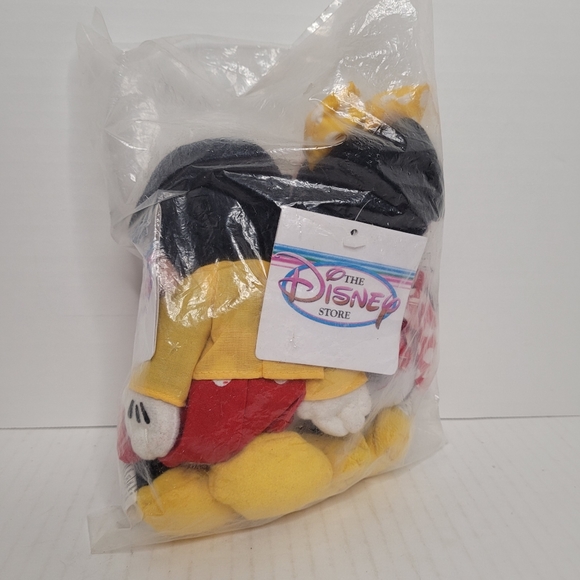 Disney Store Mickey Mouse and Minnie Mouse Beany Baby Set - Picture 2 of 2